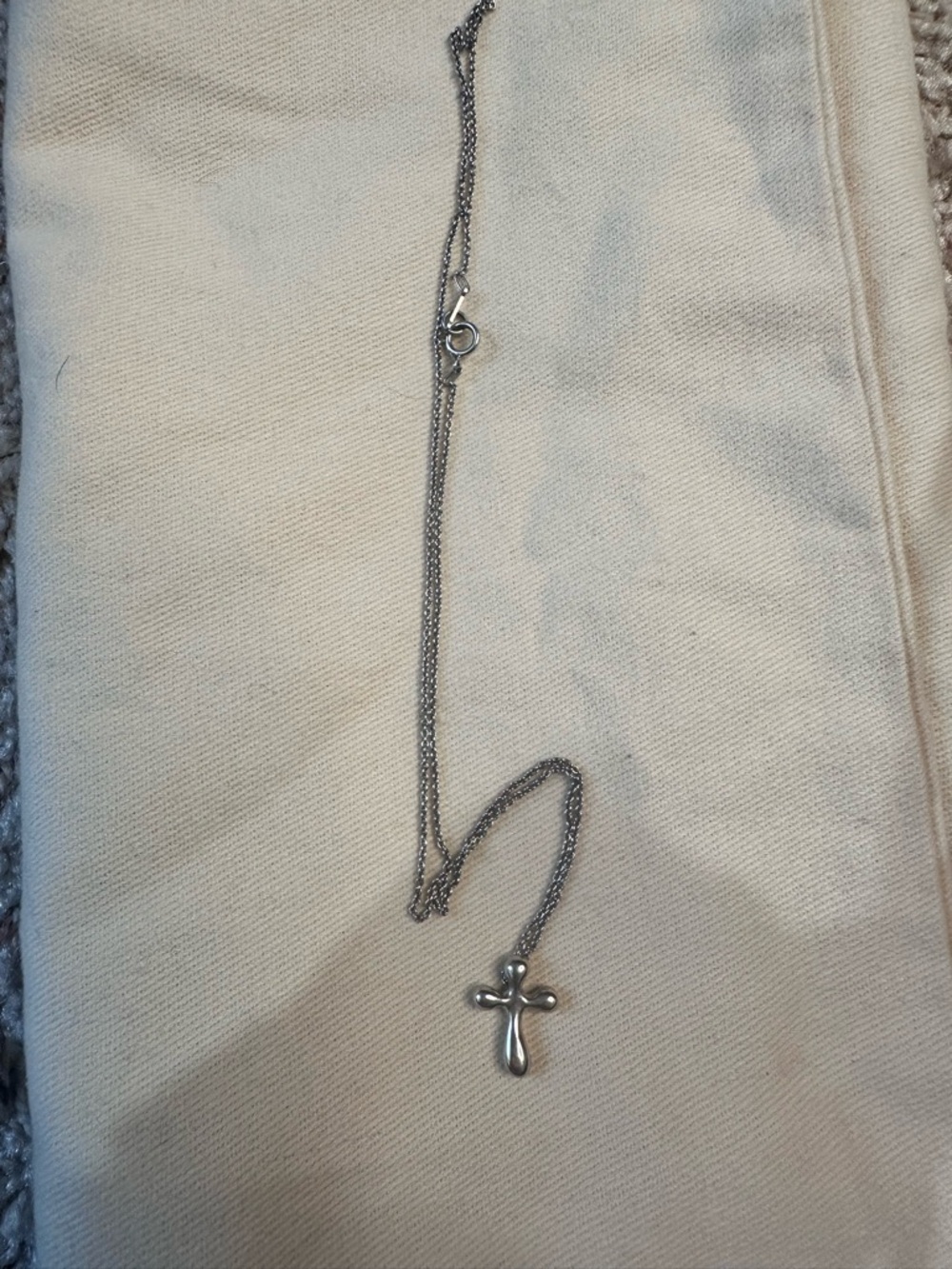 Tiffany & Co. Silver Cross Pendant Necklace